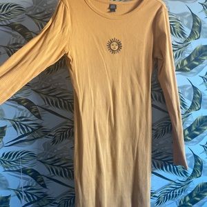 Yellow long sleeve dress